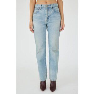 Moussy Vintage Neely Straight Leg Jeans Light Blue Wash Size 25